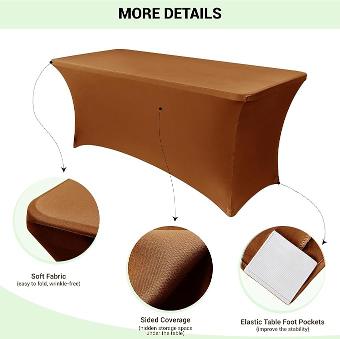 Obstal 6 Pack Stretch Spandex Table Covers - Image 3