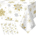 Jectivs 3Pcs Christmas Snowflake Party Tablecloths Decorations, Plastic White by JectivsPartyDecorations
