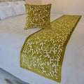 The HomeCentric King/Queen/Twin Chartreuse Decorative CA King 86"x18" Bed Runner by TheHomeCentric