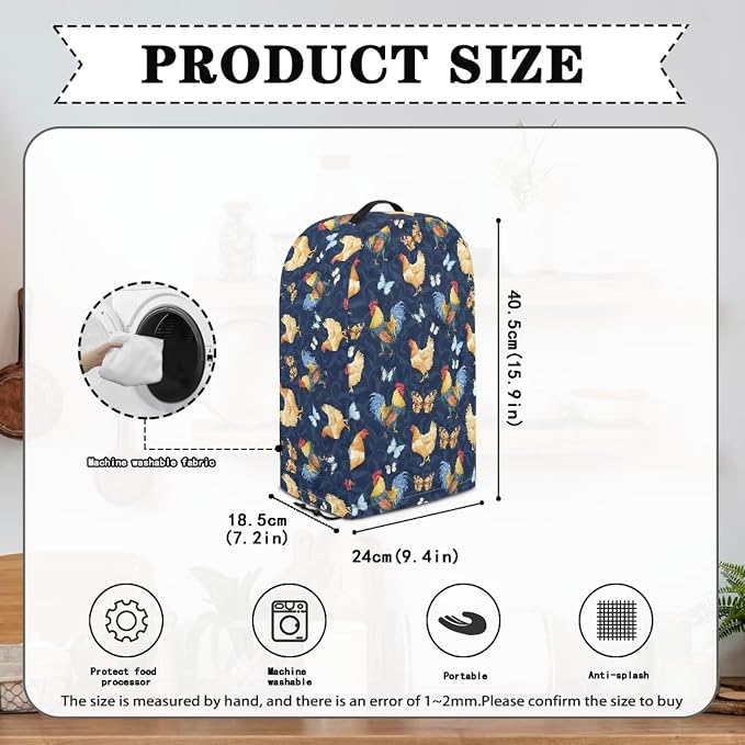 Butterfly Rooster Blender Dust Cover Stand Mixer or Coffee Maker Appliance - Image 6