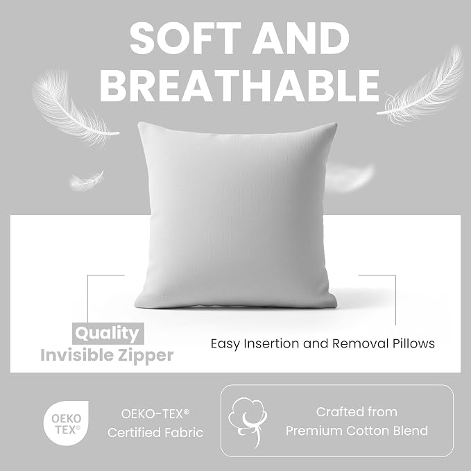 Haven & Glow Decorative Throw Pillow Cover – Square Cushion Case - Image 2
