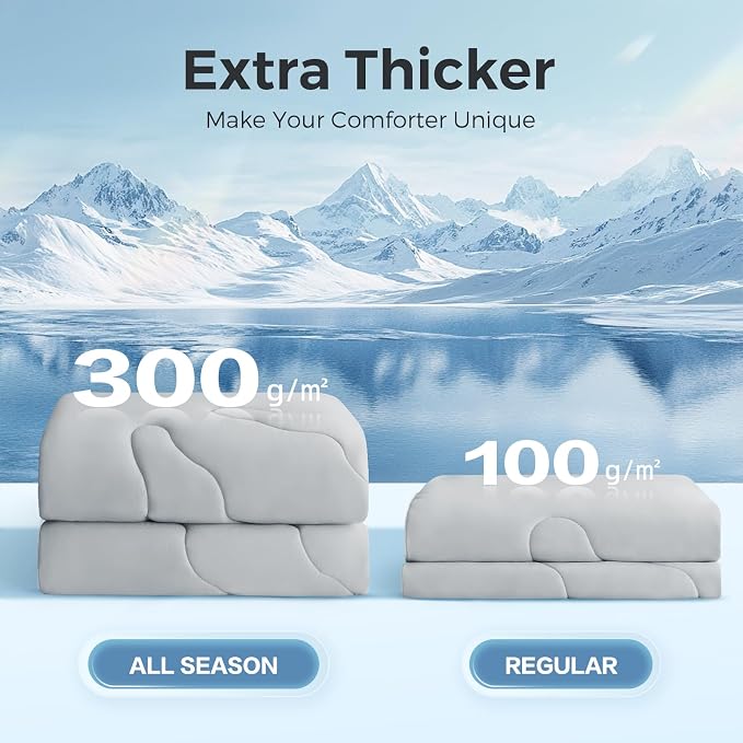 EASELAND All Season Cooling Comforter King, Cold Touch Fabric Absorbs Body Heat - Image 4