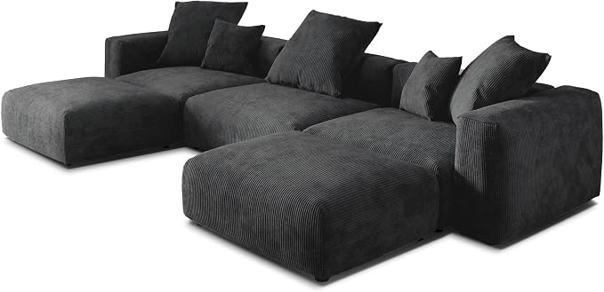 JACH 141" Oversized Modular Sectional Sofa, Deep 3-Seats Sectional Couch - Image 9