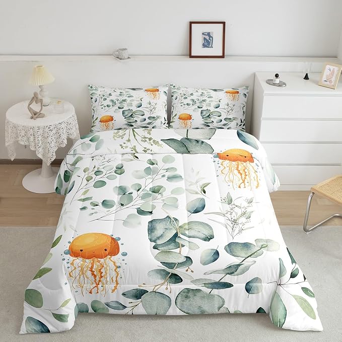 Erosebridal Kawaii Jellyfish Full Size Comforter Set - Image 2