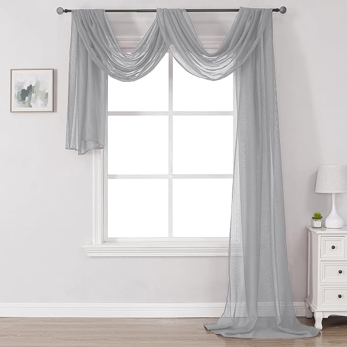 DONREN Grey Window Scarf for Background by DONREN