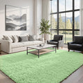 6x9 Area Rugs for Living Room Rug: Soft Fluffy Shag Mint Green Rugs for Bedroom by CarpetAddColortoYourLife