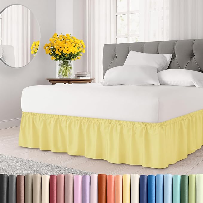 Wrap Around Dust Ruffle Bed Skirt by CGKUnlimited