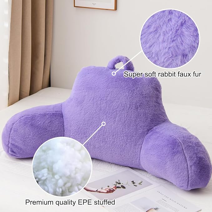 Holawakaka Reading Pillow for Sitting up in Bed Sofa Kids Teens, Backrest Pillow - Image 2