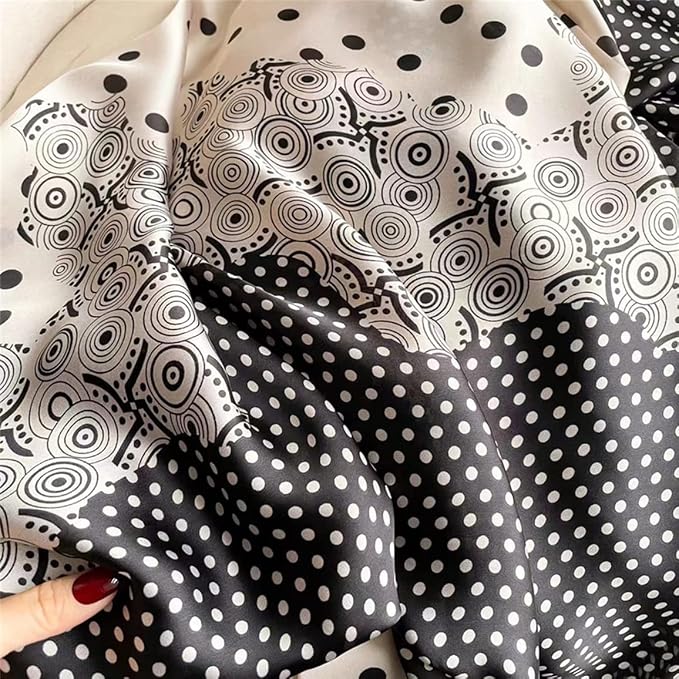 Fashion Scarves Scarf 100% Silk Feeling Scarf Silk Like Scarves Long - Image 6