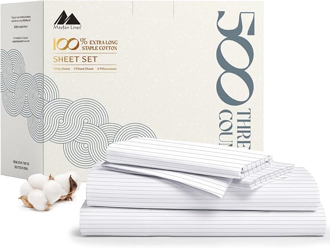 Mayfair Linen 100% Cotton Printed California King Cotton Sheets by MayfairLinen