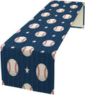 Sports Table Runner, Baseball Patterns Striped Stars Design Dinner Runner Table by moderw