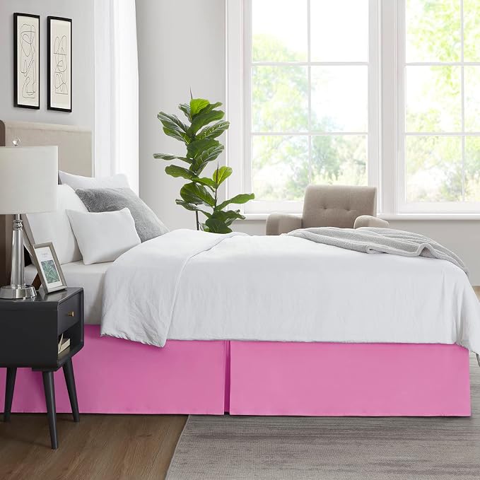 Nestl Light Pink Bed Skirt Cal King Size - Image 7