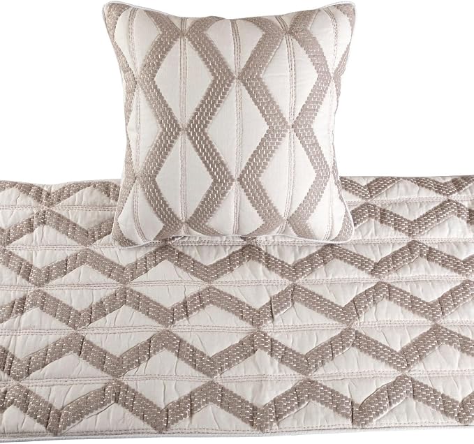 The HomeCentric Ivory Bed Runner Without Pillow Cover, Queen Size 74"x18" - Image 2