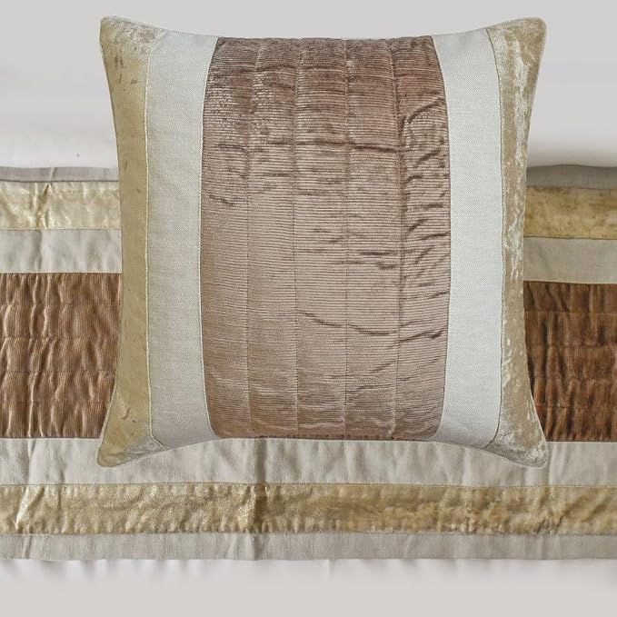 The HomeCentric King/Queen/Twin Beige Luxury CA King 86"x18" Bed Runner - Image 2