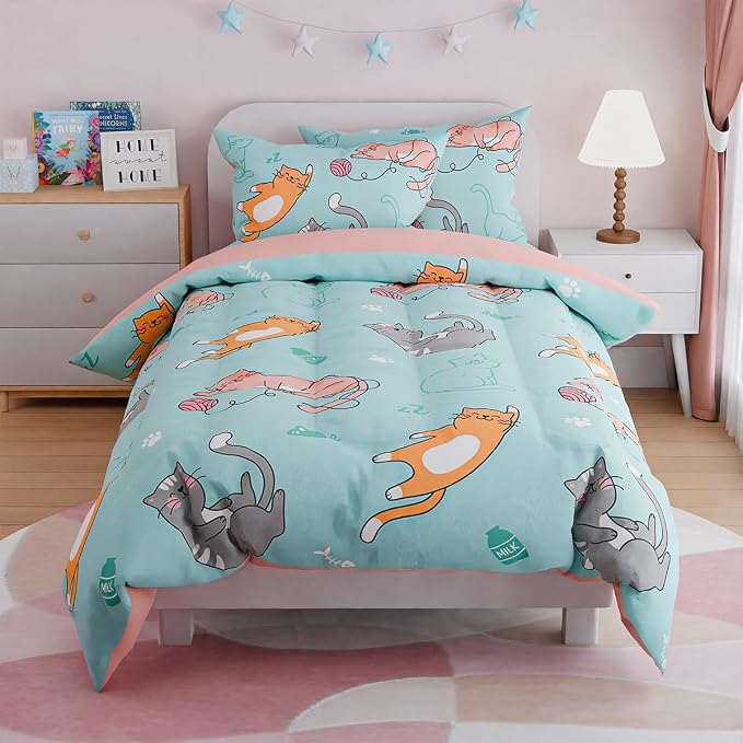 SANDJEST Cat Comforter Set Full - Image 4
