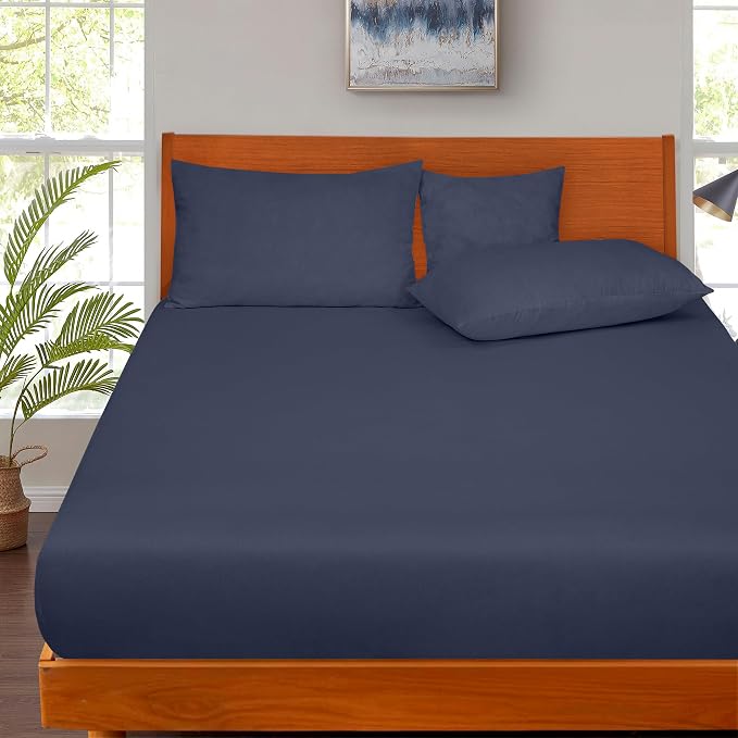 ROYALE LINENS 300 Thread Count 100% Long Staple Combed Cotton Fitted Sheet King - Image 5