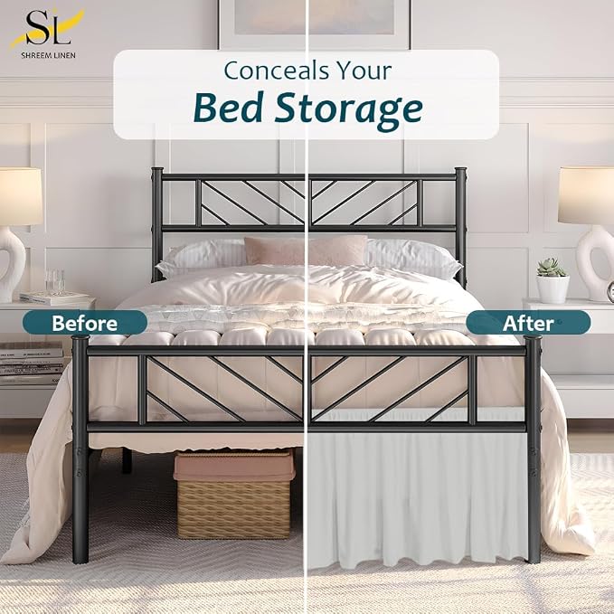 Shreem Linen Ruffled Bed Skirt - Image 9