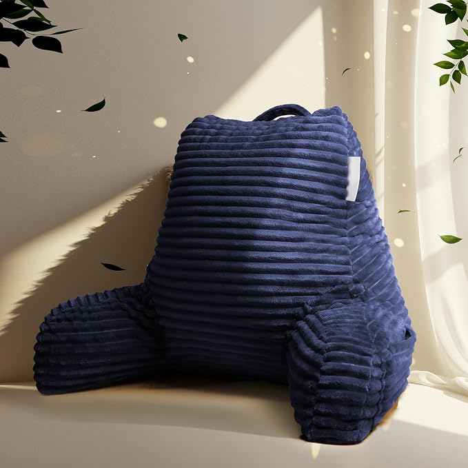 Hearth & Harbor Reading Pillow for Bed Adult – Back Pillow for Sitting in Bed - Image 2