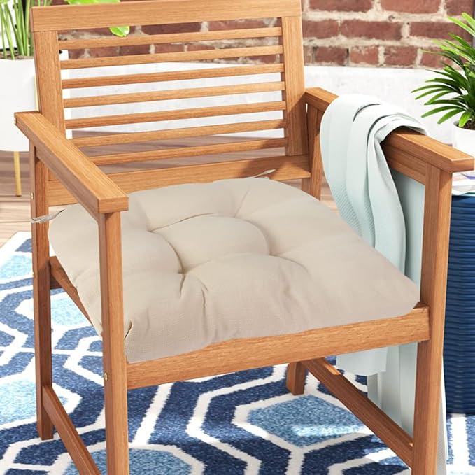 Outdoor Chair Cushions 19 x19 Inch, Water Resistant Tufted Seat Cushions 19" - Image 5