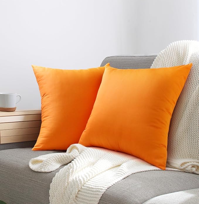 Thmyo 4-Pack 100% Cotton Comfortable Solid Decorative Throw Pillow Case Square - Image 4