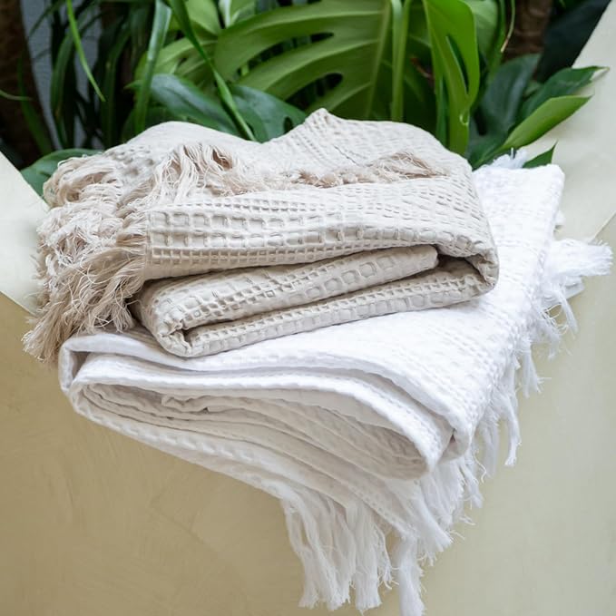 100% Cotton Waffle Queen Blanket - Image 6