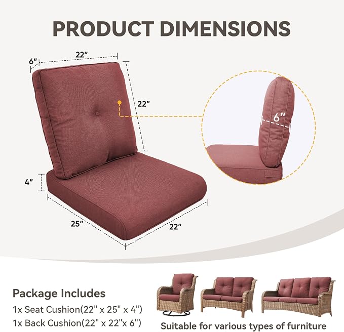 Outdoor Chair Cushions - Image 2