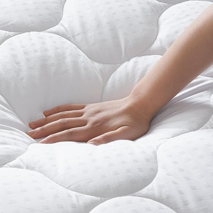 LEISURE TOWN King Mattress Pad Fitted Quilted Cotton Mattress Cover Cooling - Image 6