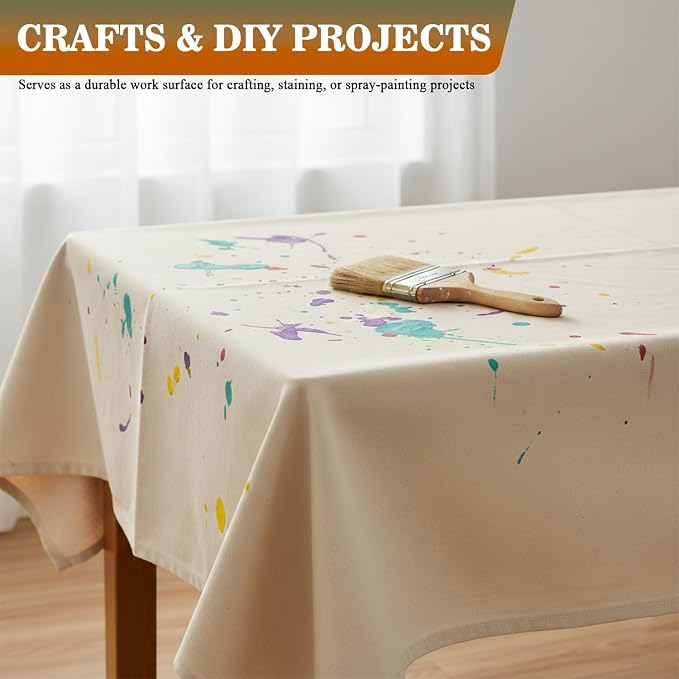 Canvas Drop Cloth by DDRS, 100% Recycled Cotton, All Purpose Painters Drop Cloth - Image 6
