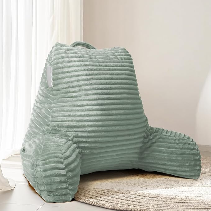 Hearth & Harbor Reading Pillow for Bed Adult – Back Pillow for Sitting in Bed by HearthHarbor