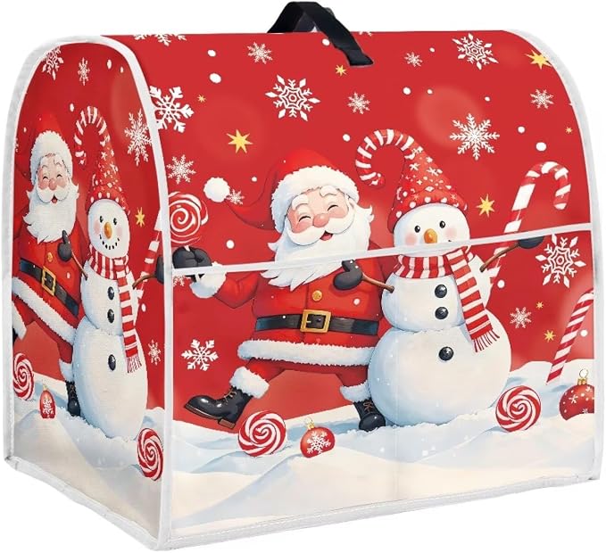 Santa Claus Mixer Cover for Kitchen Aid 4.5-5 Quart Stand Mixers, Universal by HUISEFOR