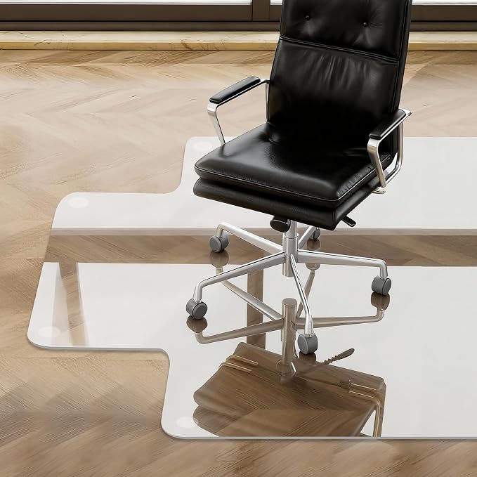 Tempered Glass Chair Mat with Lip, - Image 5