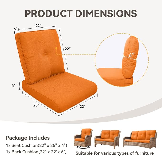 Outdoor Chair Cushions - Image 2