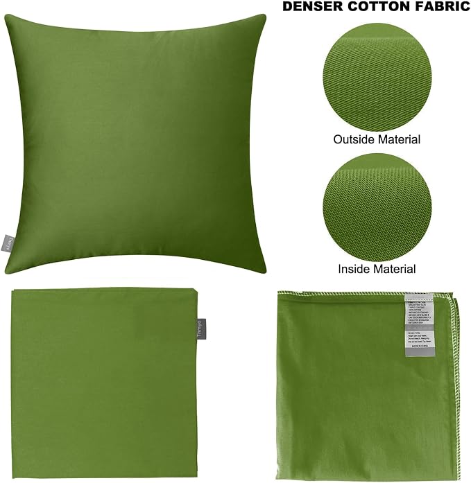 Thmyo 4-Pack 100% Cotton Comfortable Solid Decorative Throw Pillow Case - Image 5