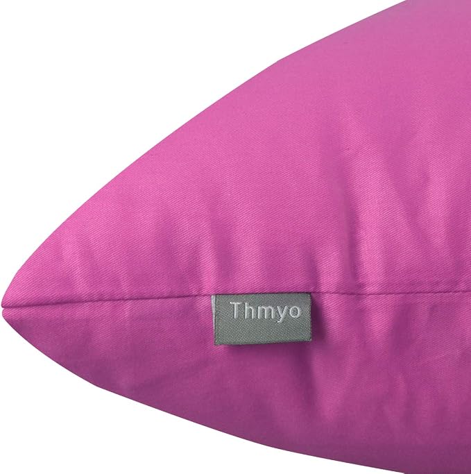 Thmyo 4-Pack 100% Cotton Comfortable Solid Decorative Throw Pillow Case - Image 6