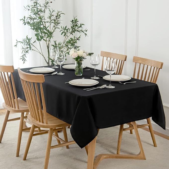 maxmill Square Tablecloth Water Resistance Antiwrinkle Spill Proof Linen - Image 2