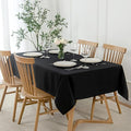 maxmill Faux Linen Texture Tablecloth Stain Resistant Waterproof, Wrinkle by maxmill