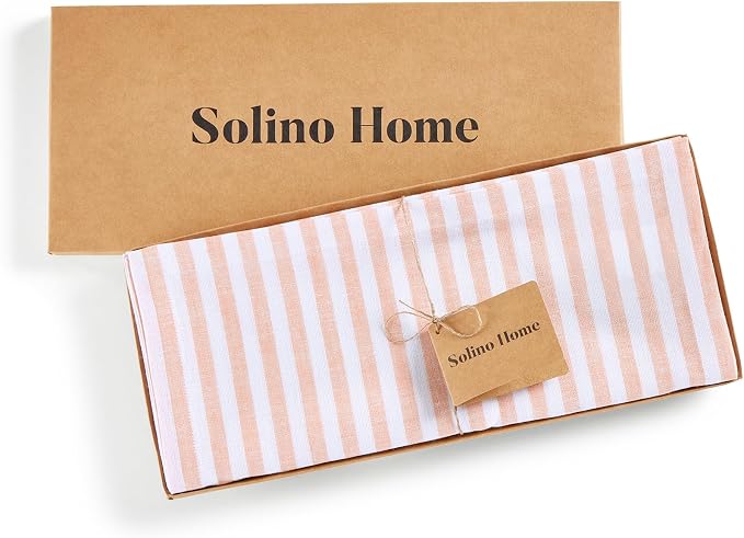 Solino Home Striped Linen Table Runner 108 Inches Long - Image 6