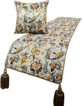 The HomeCentric King/Queen/Twin Grey & Yellow Decorative Full 68"x18" Bed Runner by TheHomeCentric