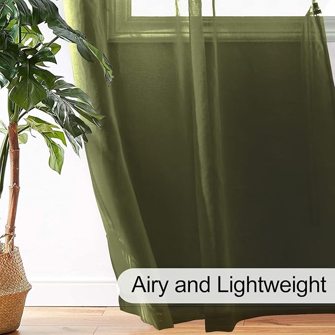 XWZO Sheer Curtains 95 Inches Long - Image 6