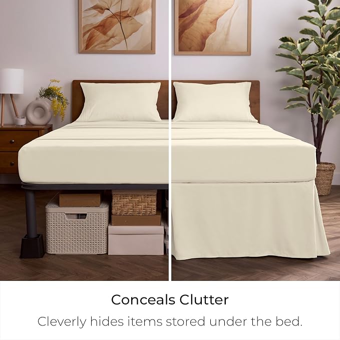 Mellanni Bed Skirt Queen Size - Image 3