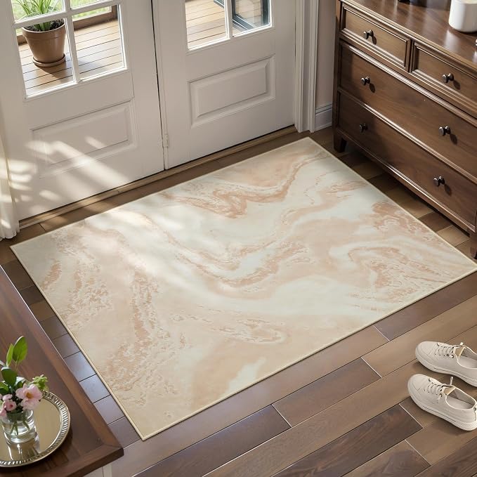 Ciicool Modern Abstract Area Rug 2x3 Washable Small Soft Entryway Rugs by CIICOOLHomeDeco