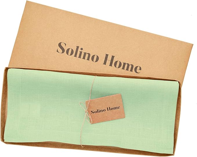 Solino Home Linen Pastel Green Table Runner 60 Inches - Image 5