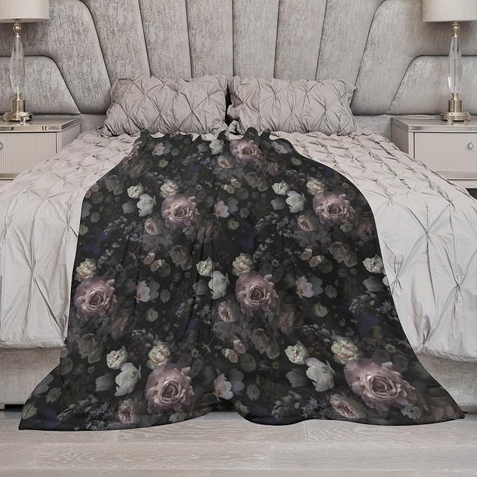 Vintage Gothic Floral Blanket - Image 7