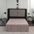Khaki Bed Skirt King Size Ruffled Bed Skirt by TSUTOMI