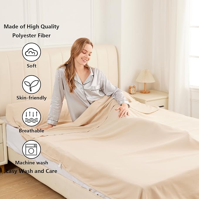 Sleeping Bag Liner Camping Adult Sleep Sack Lightweight Travel Sheet - Image 3