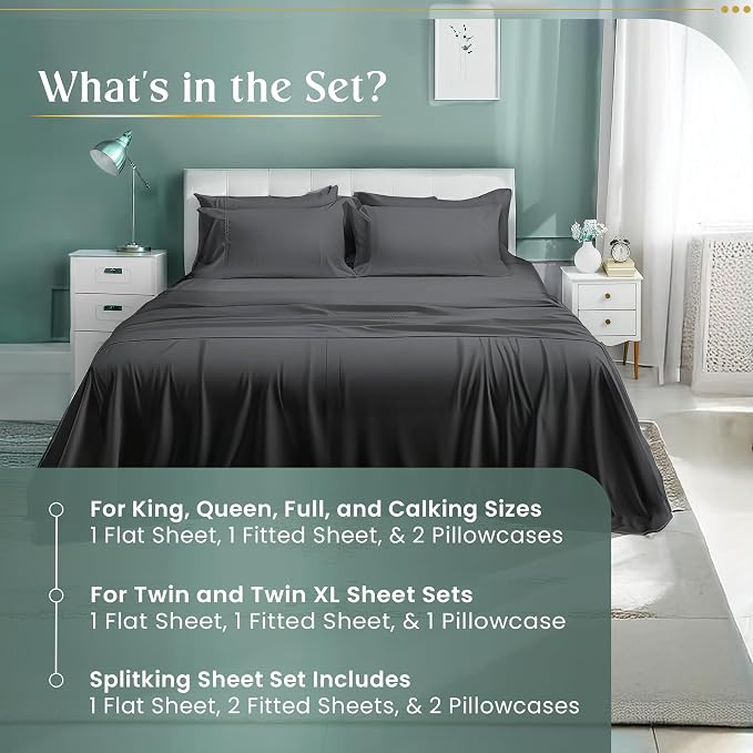100% Cotton Sheets King Size Sheets Set - Image 6