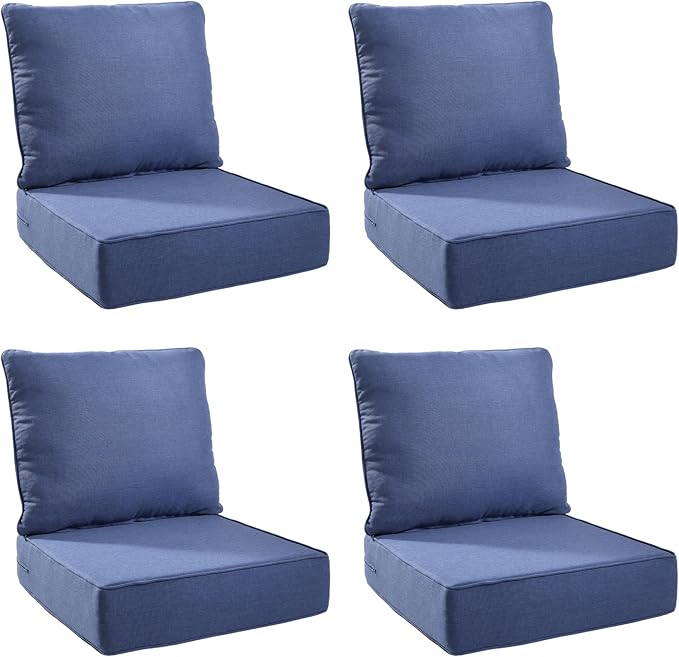 Outdoor Cushion Set for Furniture Patio Furniture, UV Resistant, Water Resistant by PLANNTONNEO