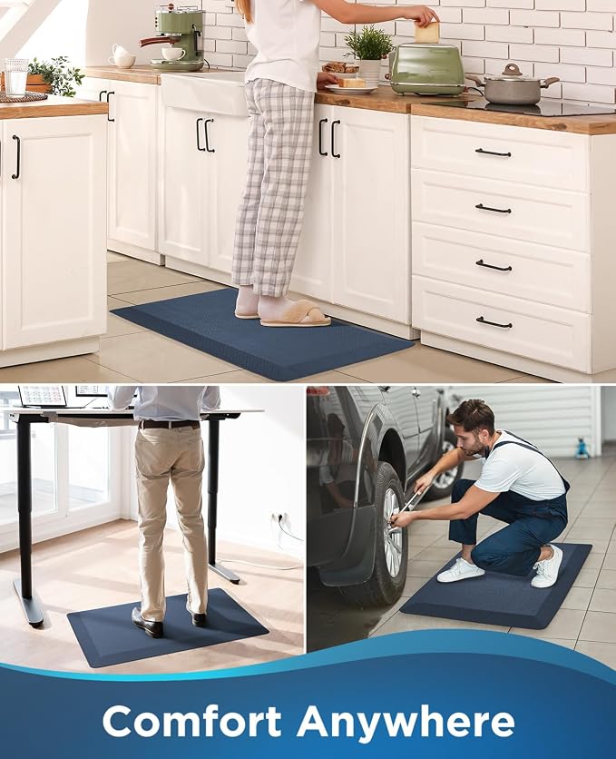 Ophanie Kitchen Mats for Floor, 3/4 inch Thick, 17x28 Anti Fatigue Cushioned Mat - Image 8