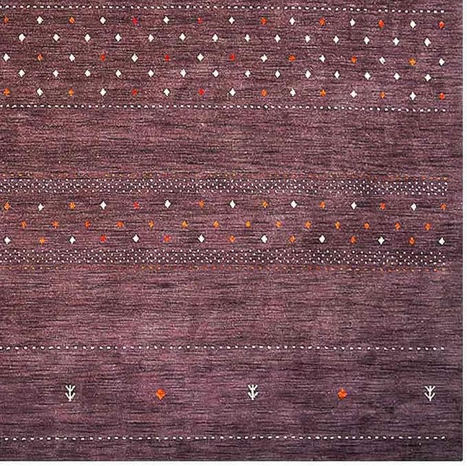 Rugsotic Carpets Hand Knotted Gabbeh Wool 10'x13' Area Rug Solid Blue L00111 - Image 5