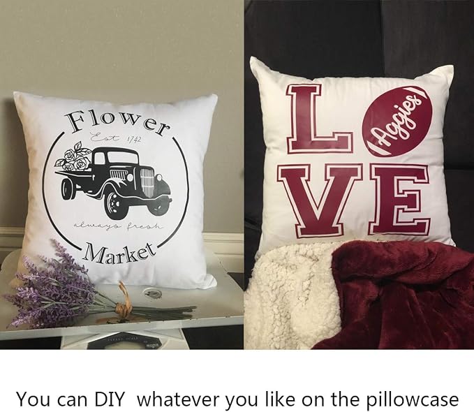 Thmyo 4-Pack 100% Cotton Comfortable Solid Decorative Throw Pillow Case Square - Image 2